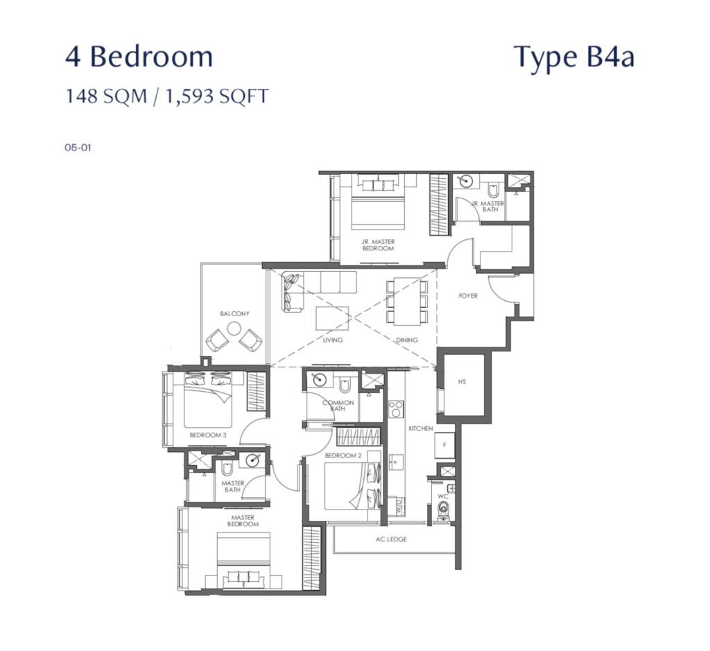 Parq Bella 4 Bedrooms Floor Plan